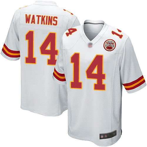 Men Kansas City Chiefs #14 Watkins Sammy Game White Football Nike NFL Jersey